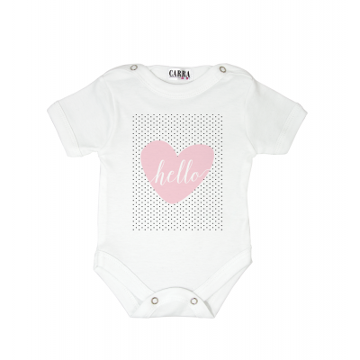 Carra Pink Hello бебешко боди 
